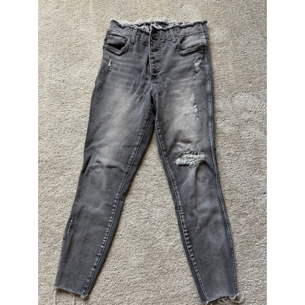 Women's KUT from the Kloth Gray Distressed Ankle Jeans Size 10